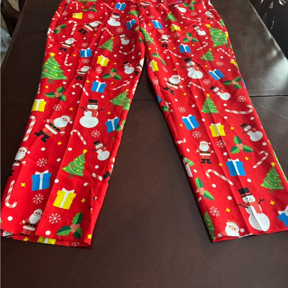 Festive Red Kids Pajamas with Snowman Print